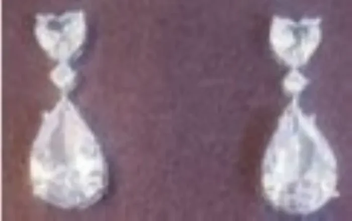 City by City Cubic Zirconia Silver Plated Heart Stone With Pear Drop Stones Elegant Earrings