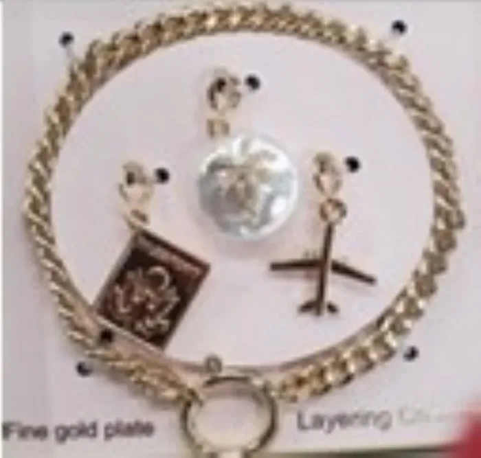 City by City Gold Plated Curb Chain Bracelets With Travel Charms