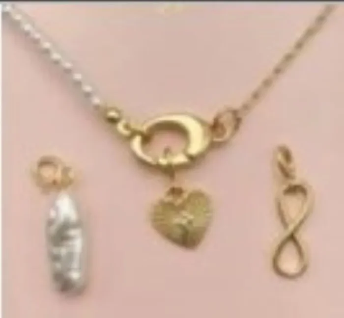 City by City Gold Plated Heart Pendant Necklace With Infinity Charm Made With Cubic Zirconia