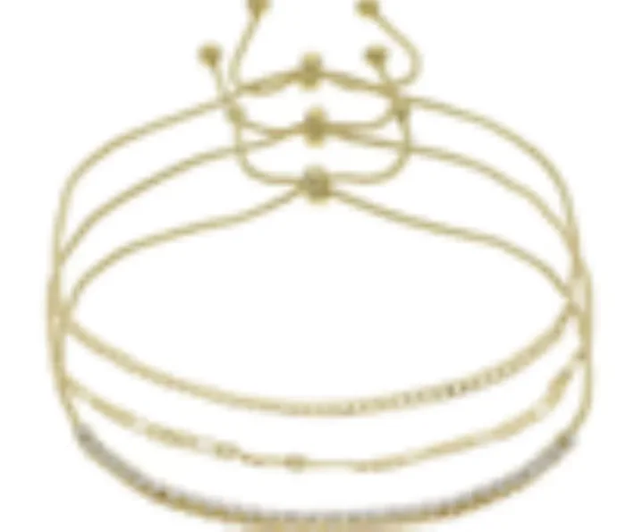 City by City Gold Plated Multi Strand Bracelet With Opal Genuine Crystals