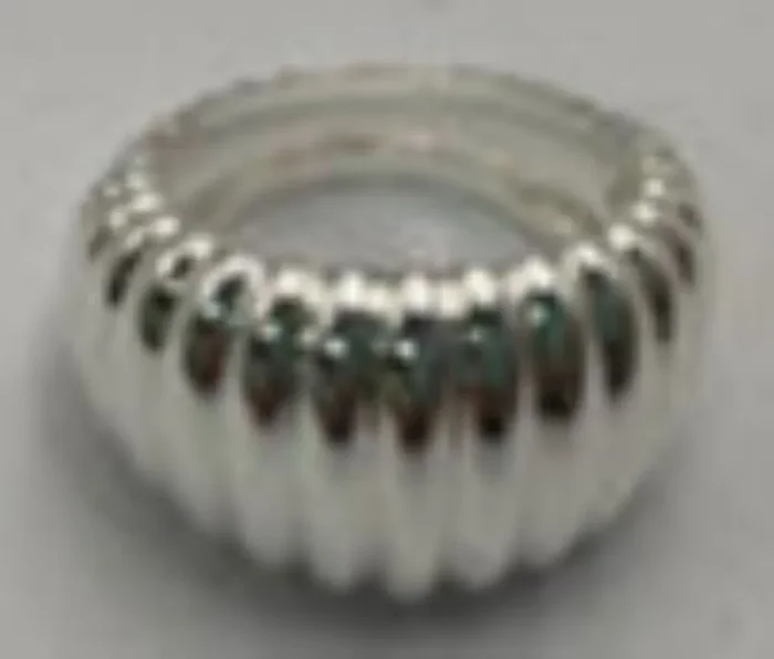 City by City Silver Large Ribbed Band Ring