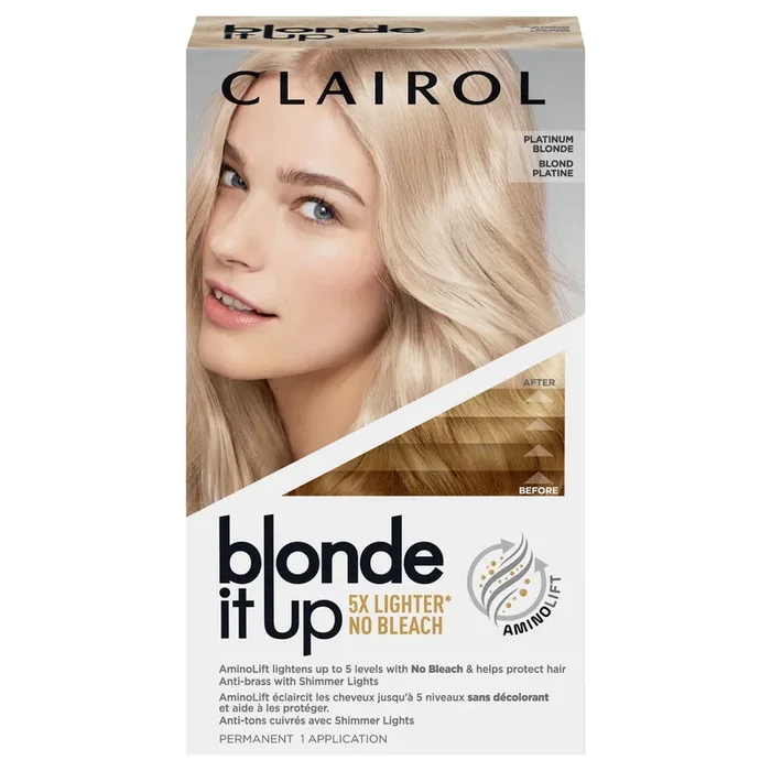 Clairol Blonde It Up Permanent Hair Dye Platinum Blonde Hair Color