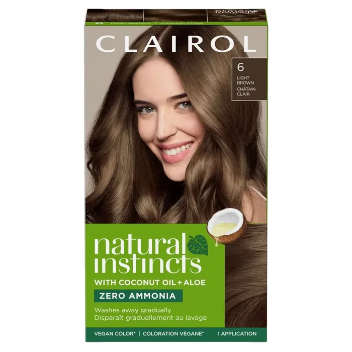 Clairol Healthy Looking Natural Instincts Hair Color, 6 Light Brown