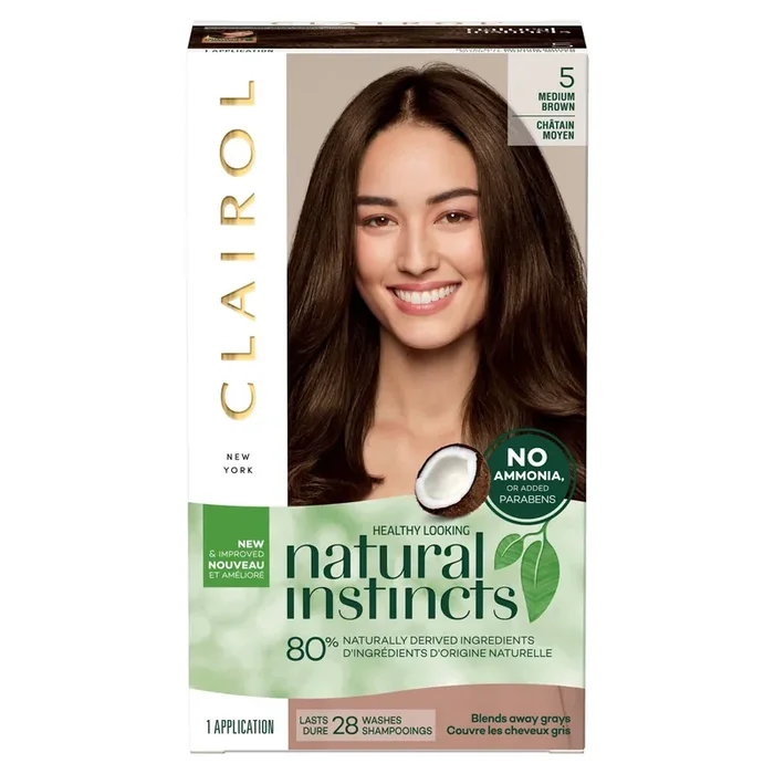 Clairol Natural Instincts Non-Permanent Hair Color – 5 Medium Brown