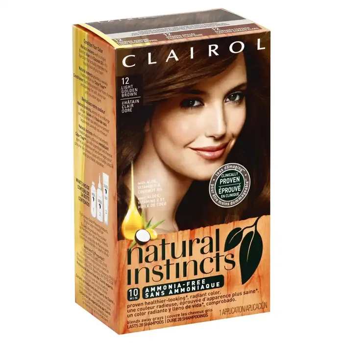Clairol Natural Instincts Non Permanent Hair Color Ammonia Free 12 Light Golden Brown
