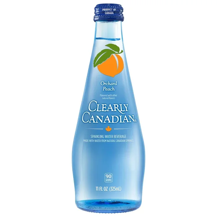 Clearly Canadian Orchard Peach Sparkling Water Beverage 11 Fl Oz Bottle