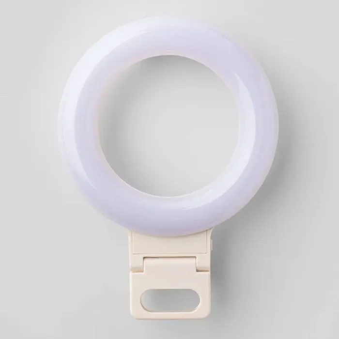 Clip-On Conference Ring Light – heyday™ Stone White Camera Light Accessory