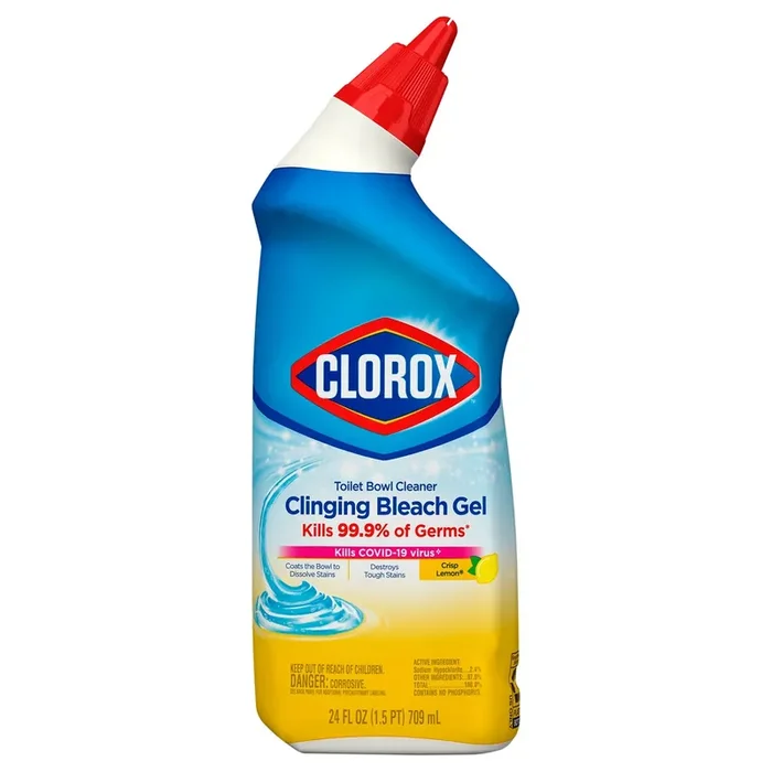 Clorox Clinging Bleach Gel Crisp Lemon Toilet Bowl Cleaner 24 fl oz