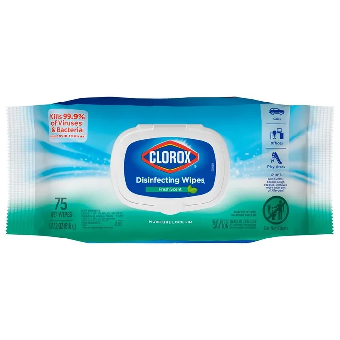 Clorox Disinfecting Wipes, Bleach Free Cleaning Wipes -Fresh Scent, 75 Count