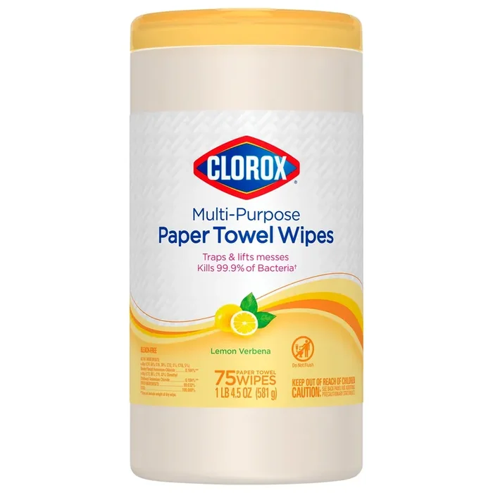 Clorox Multi-Purpose Lemon Verbena Paper Towel Wipes 75 ea