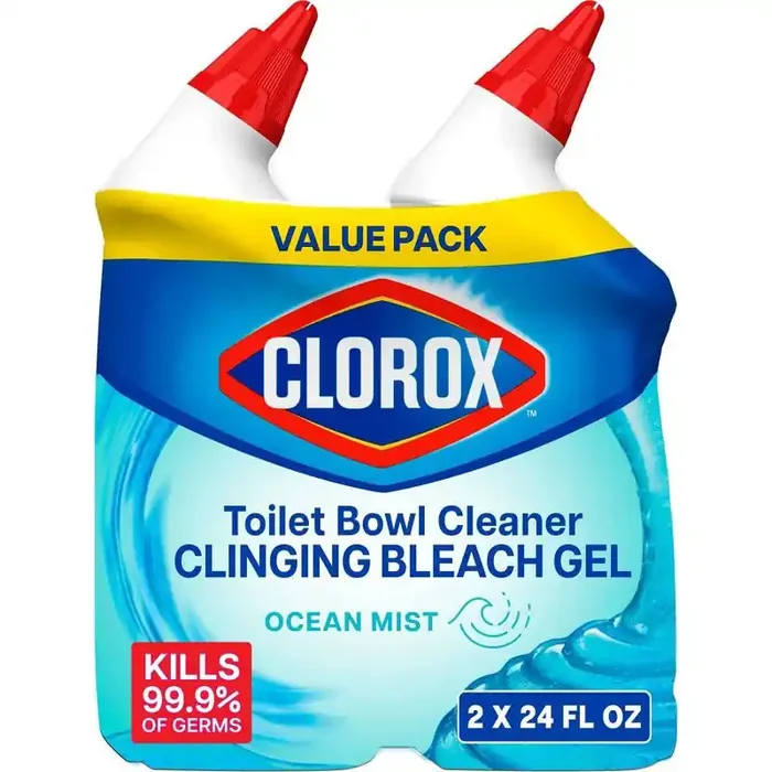 Clorox Ocean Mist Toilet Bowl Cleaner Clinging Bleach Gel – 48 fl oz/2ct