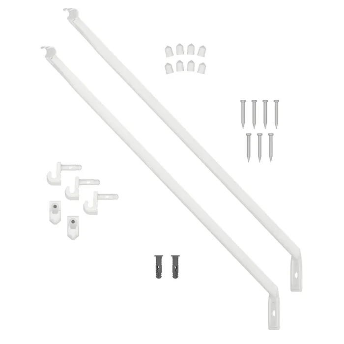 ClosetMaid Fixed Mount 12-in D x 0.5-in W x 1-in H Hardware Kit