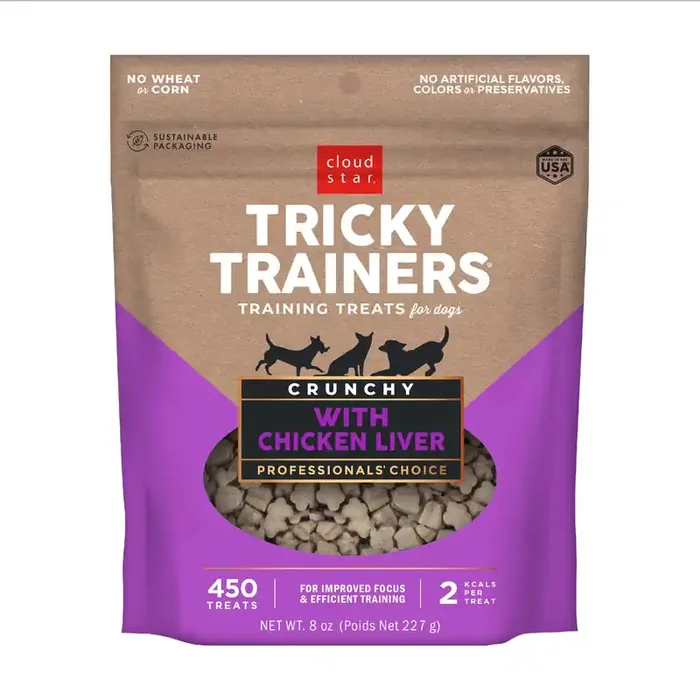 Cloud Star Tricky Trainers Crunchy Dog Treats, Liver, 8 oz. Bag