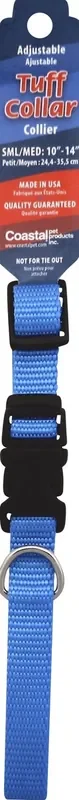 Coastal Adjustable Dog Collar with Plastic Buckle, Blue Lagoon, Small – 5/8″ x 10″-14″