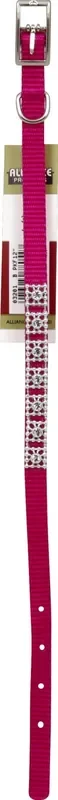 Coastal Jeweled Dog Collar, Pink Flamingo, Extra Small – 3/8″ x 12″