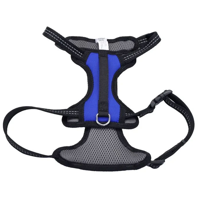 Coastal Reflective Control Handle Harness, Blue, Medium – Girth 20″-30″ x Neck 12″-18″