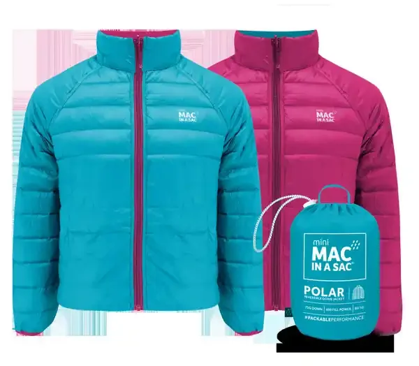 COAT MINI POLAR PINK/TURQUOISE