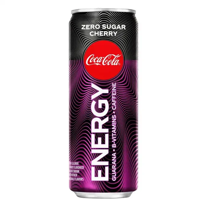Coca-Cola Cherry Coke Energy Zero Sugar, Coca-Cola Flavored Energy Drinks With Vitamin B6, Vitamin B3 & Guarana, 114 Mg Caffeine, 12 fl oz