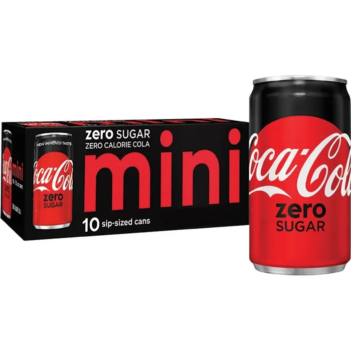 Coca-Cola Coke Zero Sugar Diet Soda Soft Drink, 7.5 fl oz, 10 Pack, 3 Sets