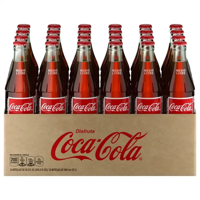 Coca-Cola Mexico Glass Bottles, 500 mL, 24 Pack
