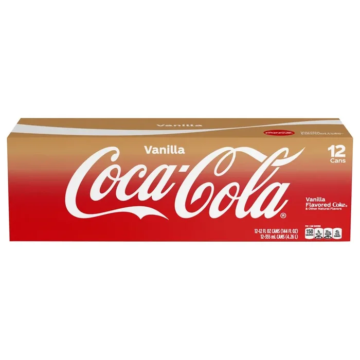Coca-Cola Vanilla Soda Soft Drink, 12 fl oz, 12 Pack