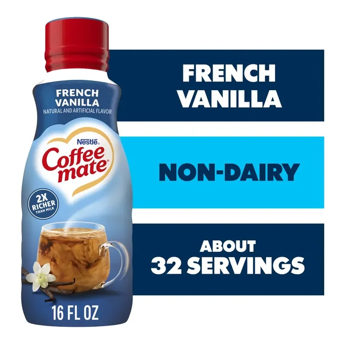 Coffee mate French Vanilla Flavored Coffee Creamer, Shelf Stable, Non-Dairy, Gluten-Free, 32 Servings
