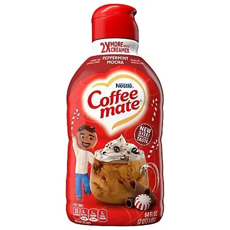 Coffee mate Peppermint Mocha Liquid Creamer Bottle – 64 Fl. Oz.