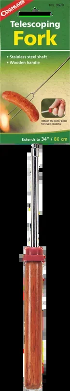 Coghlan‘s Stainless Steel Telescoping Fork – Silver/Natural