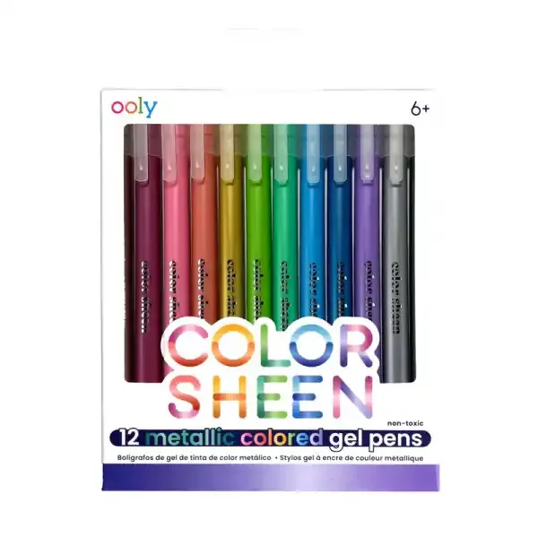 COLOR SHEEN METALLIC GEL PENS S/12