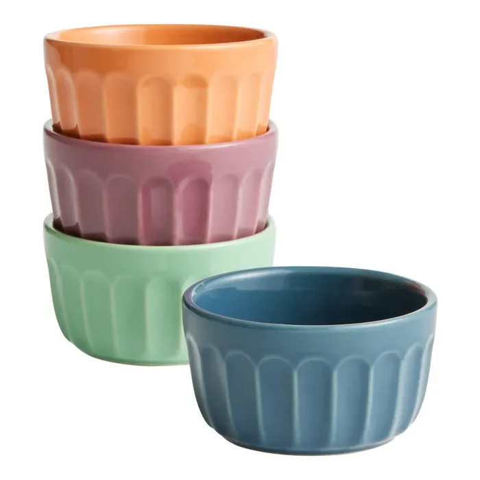 Colored Ceramic Ramekin Set of 2