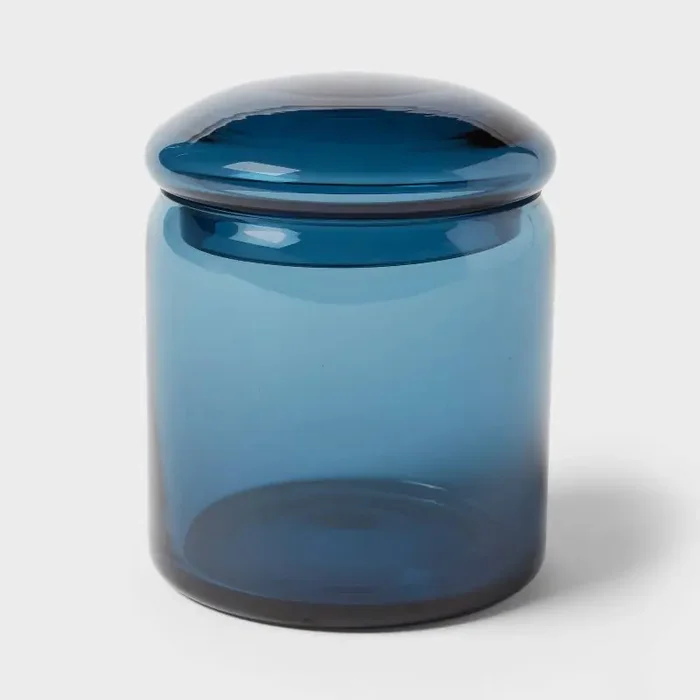 Colored Glass Bath Canister Blue – Threshold™