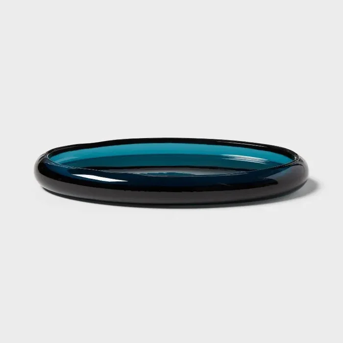 Colored Glass Bath Tray Blue – Threshold™