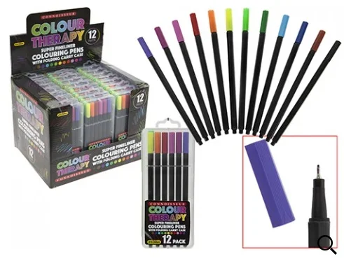 Colour Therapy Super Fine Pens 12pc