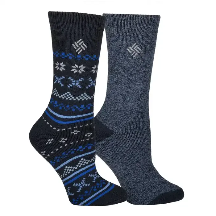 Columbia Women‘s Fair Isle Thermal Crew Socks – Navy