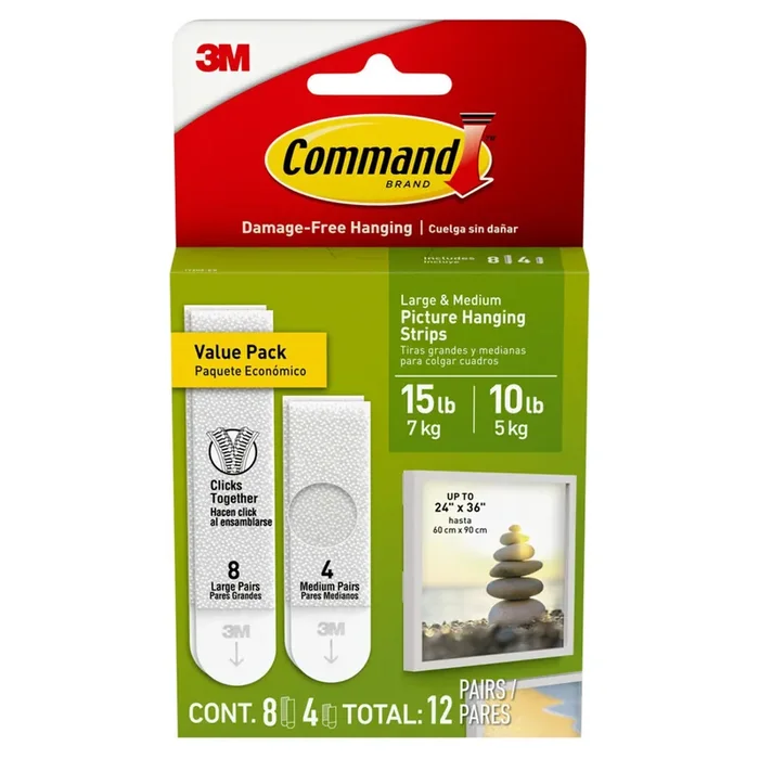 Command 3M Command Picture And Frame Damage-Free Hanging Strips Value Pack