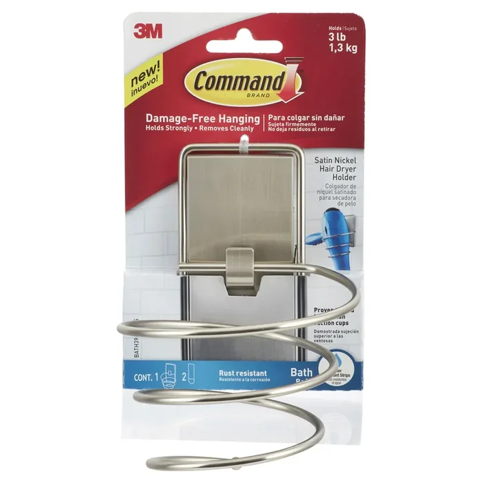 Command Hair Dryer Holder 1 ea