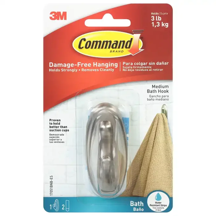 Command Medium Bath Hooks 1 ea