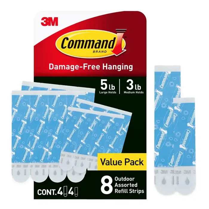 Command Outdoor Assorted Size Refill Strips