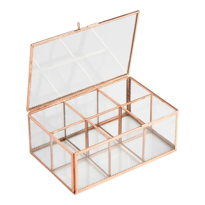 Copper and Glass Tea Storage Box
