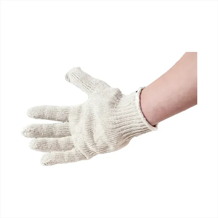 Cotton Gloves White (12 pair/ pack) lrg