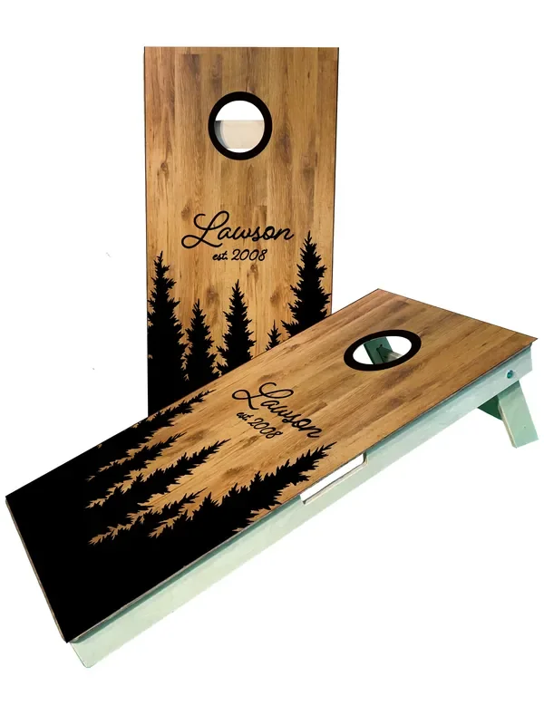Custom Family Last Name/Est Cornhole Boards for Backyard/Wedding/Family Gift