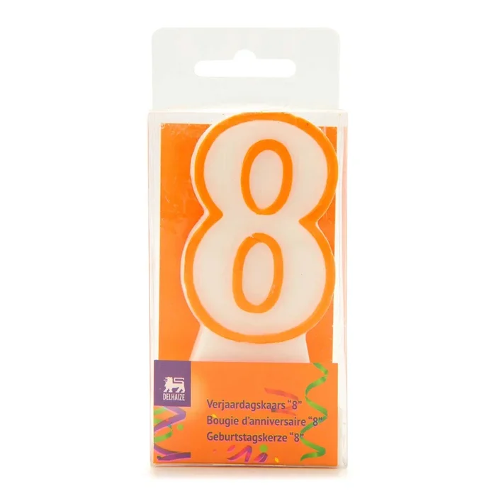 Delhaize Birthday candle number 8