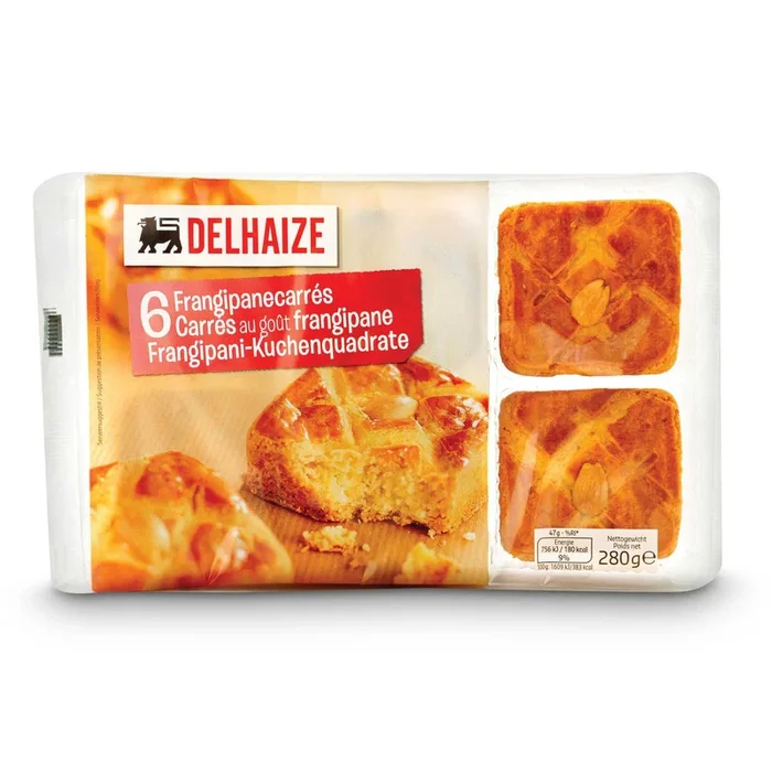 Delhaize Frangipanes carrees cookies