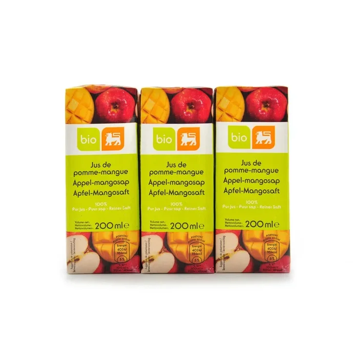 Delhaize Organic apple mango juice 6-pack