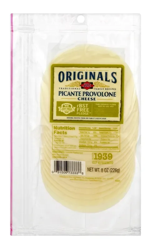 Dietz & Watson Picante Provolone Cheese -1 CT-8.0 OZ