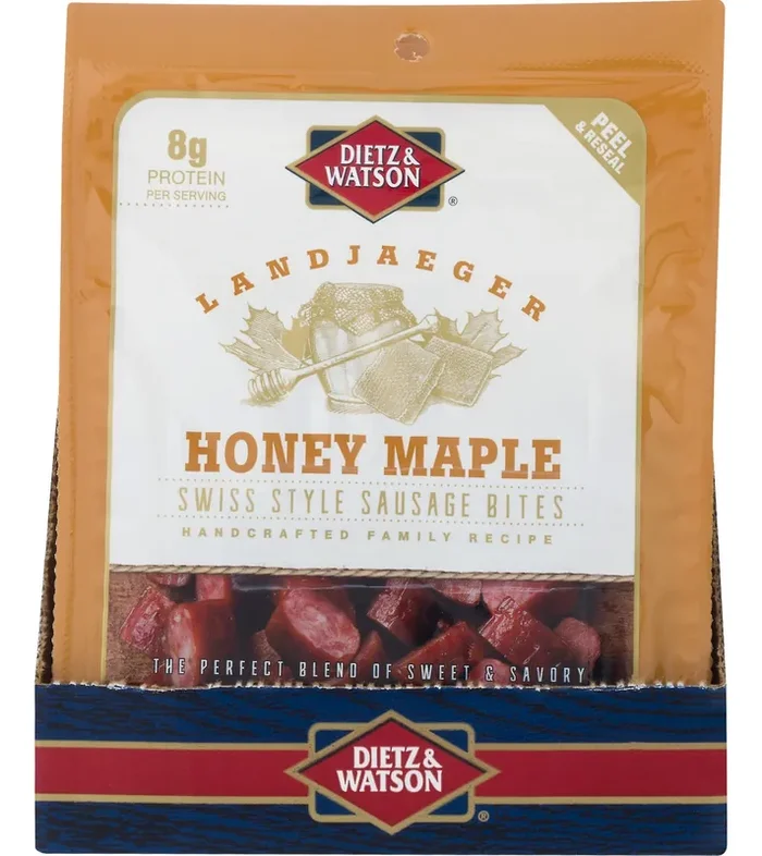 Dietz & Watson Sausage Bites, Landjaeger, Swiss Style, Honey Maple