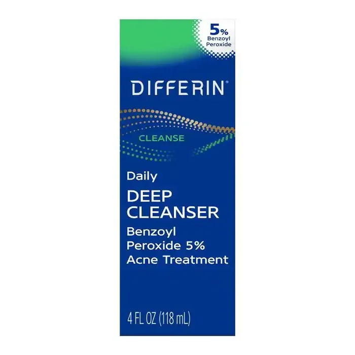Differin Daily Acne Face Wash Cleanser with Benzoyl Peroxide – 4 fl oz