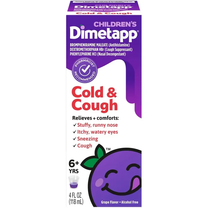 Dimetapp Children‘s Cold & Cough Grape Flavored Liquid Syrup