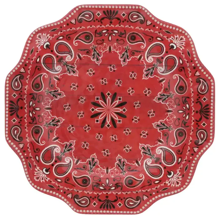 Dining Style Bandana Melamine Dinner Plates