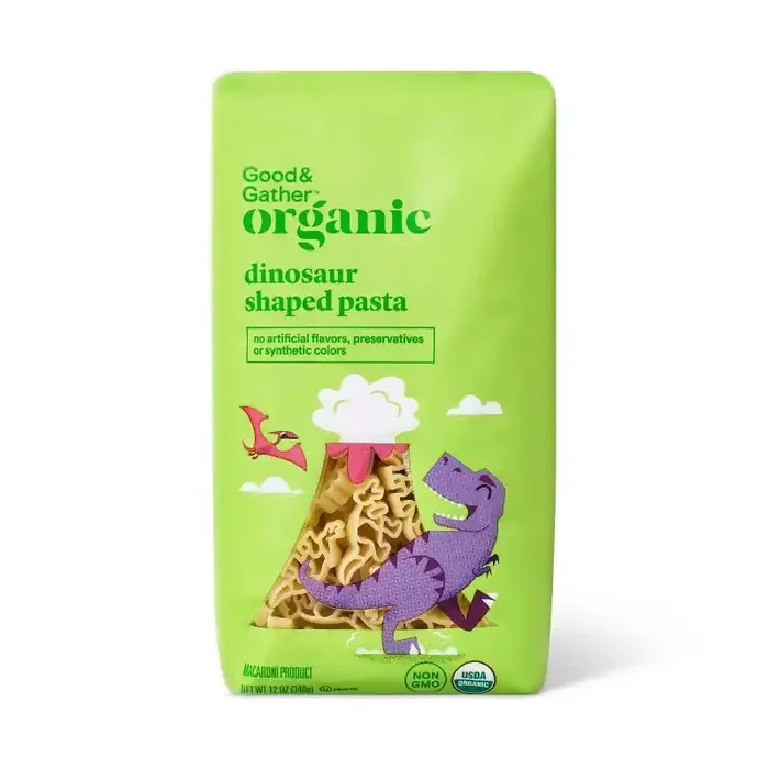 Dinosaur Shaped Organic Kids‘ Pasta – 12oz – Good & Gather™